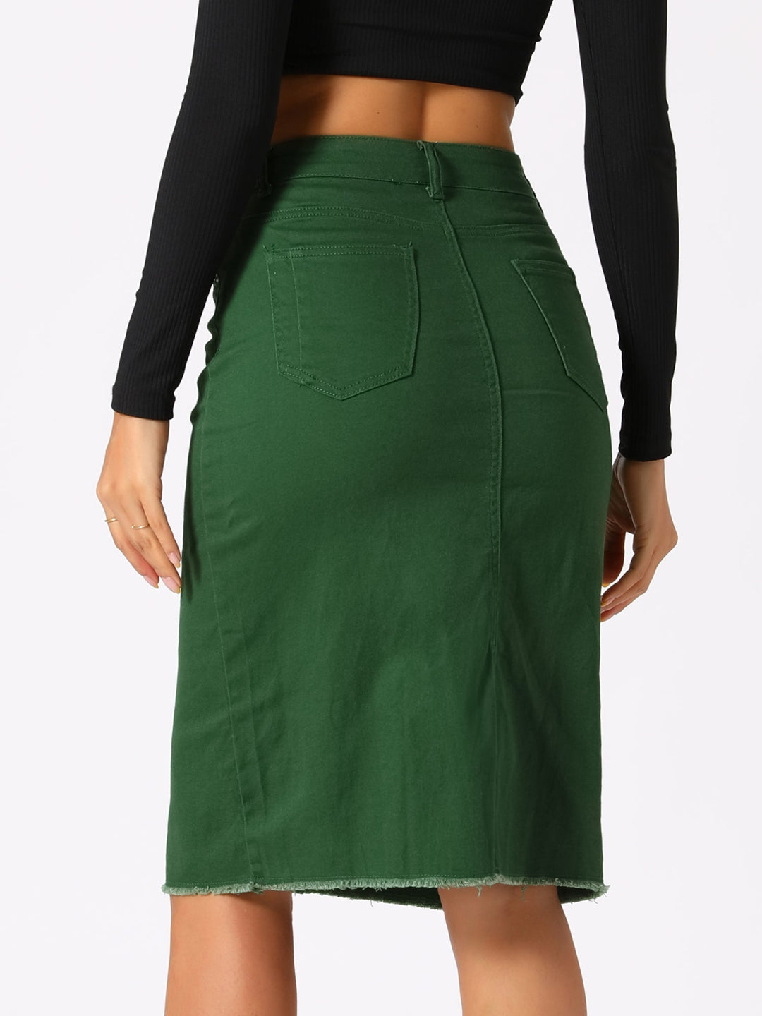 Ottoline | Honest Fitted Denim Midi Skirt for Women
