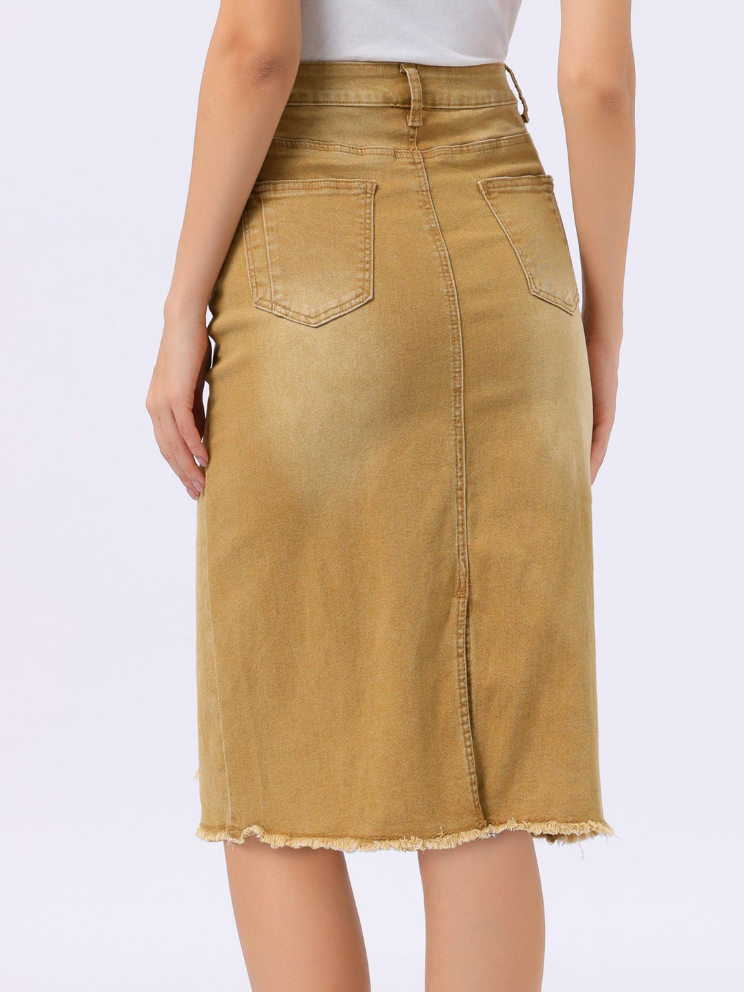 Ottoline | Honest Fitted Denim Midi Skirt for Women