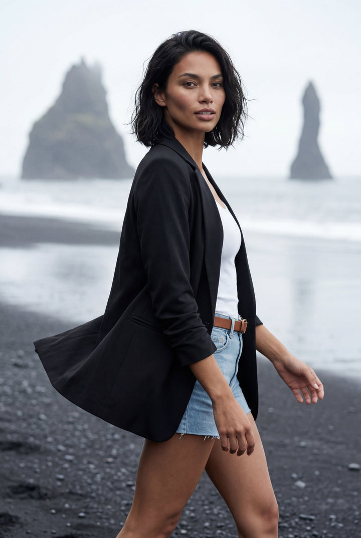 Maelle | Poised Longline Tailored Blazer for Women