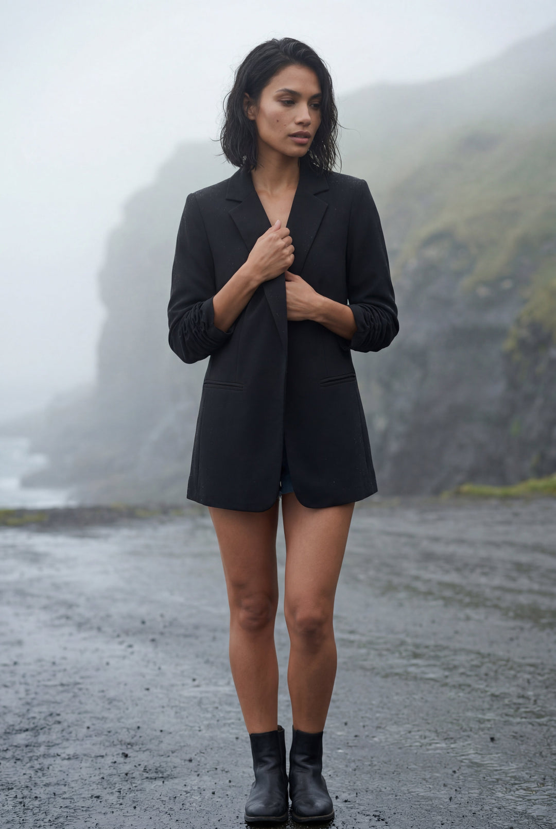 Maelle | Poised Longline Tailored Blazer for Women