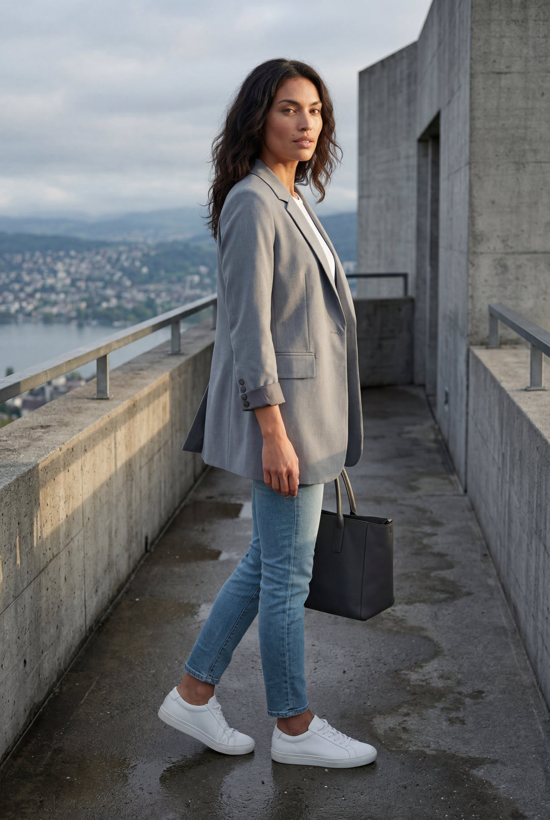 Maelle | Poised Longline Tailored Blazer for Women
