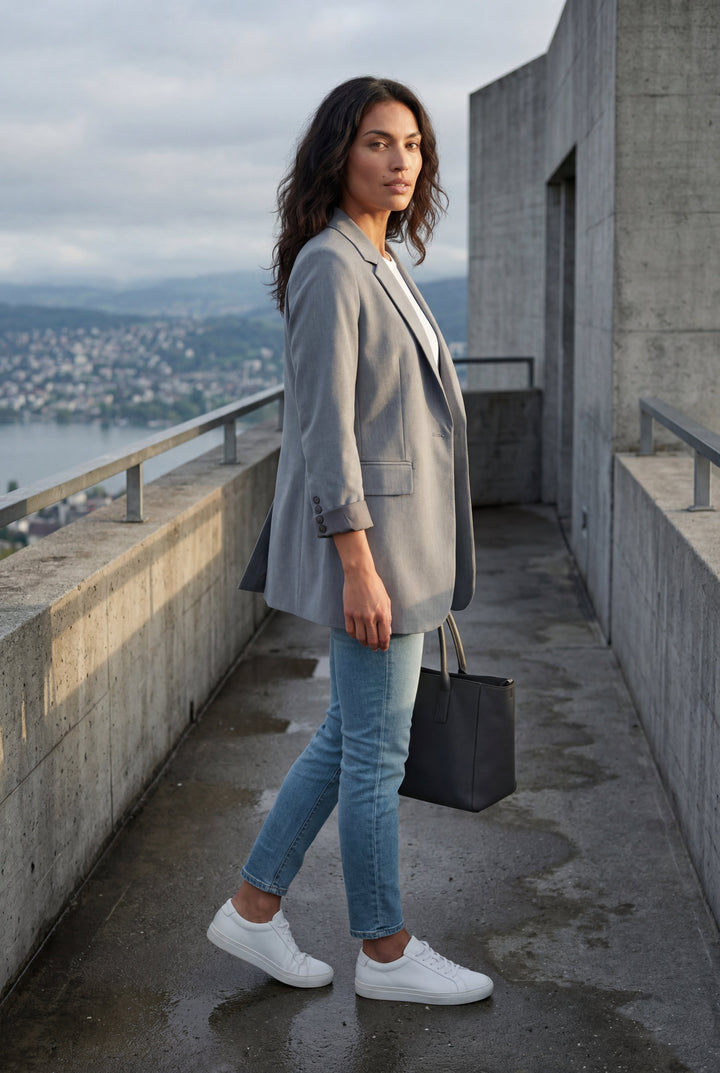 Maelle | Poised Longline Tailored Blazer for Women