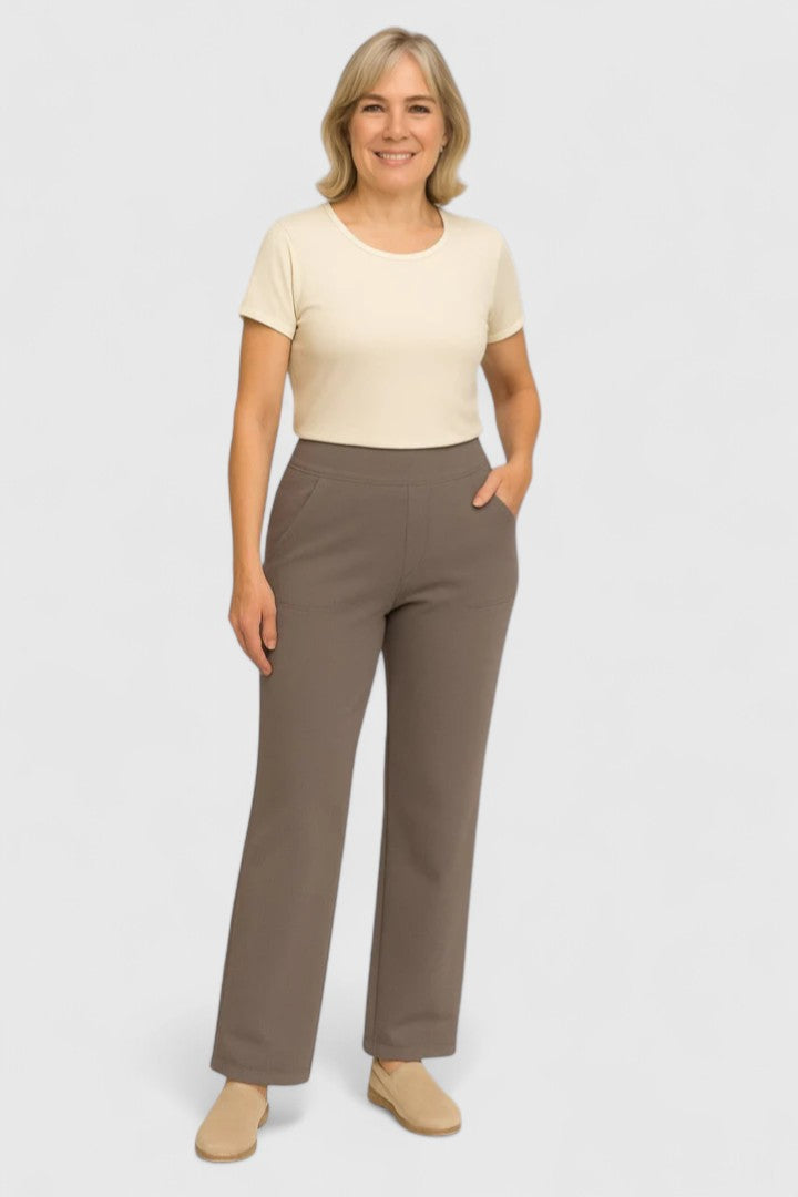 Dorothea | Grounded Tailored Straight Leg Pants for Women