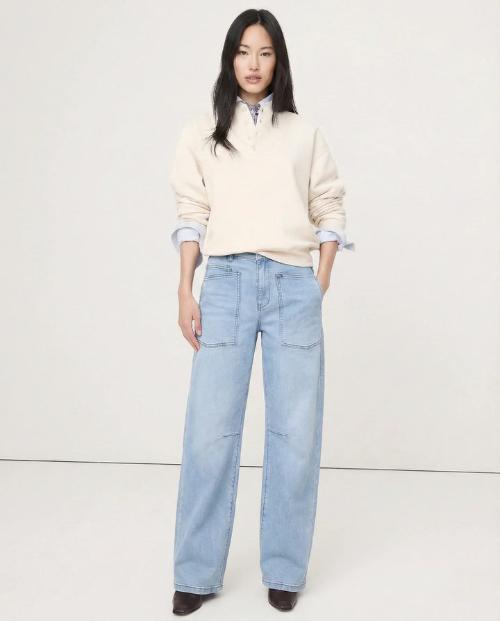 Estelle | Utilitarian Mid Rise Cargo Pocket Jeans for Women