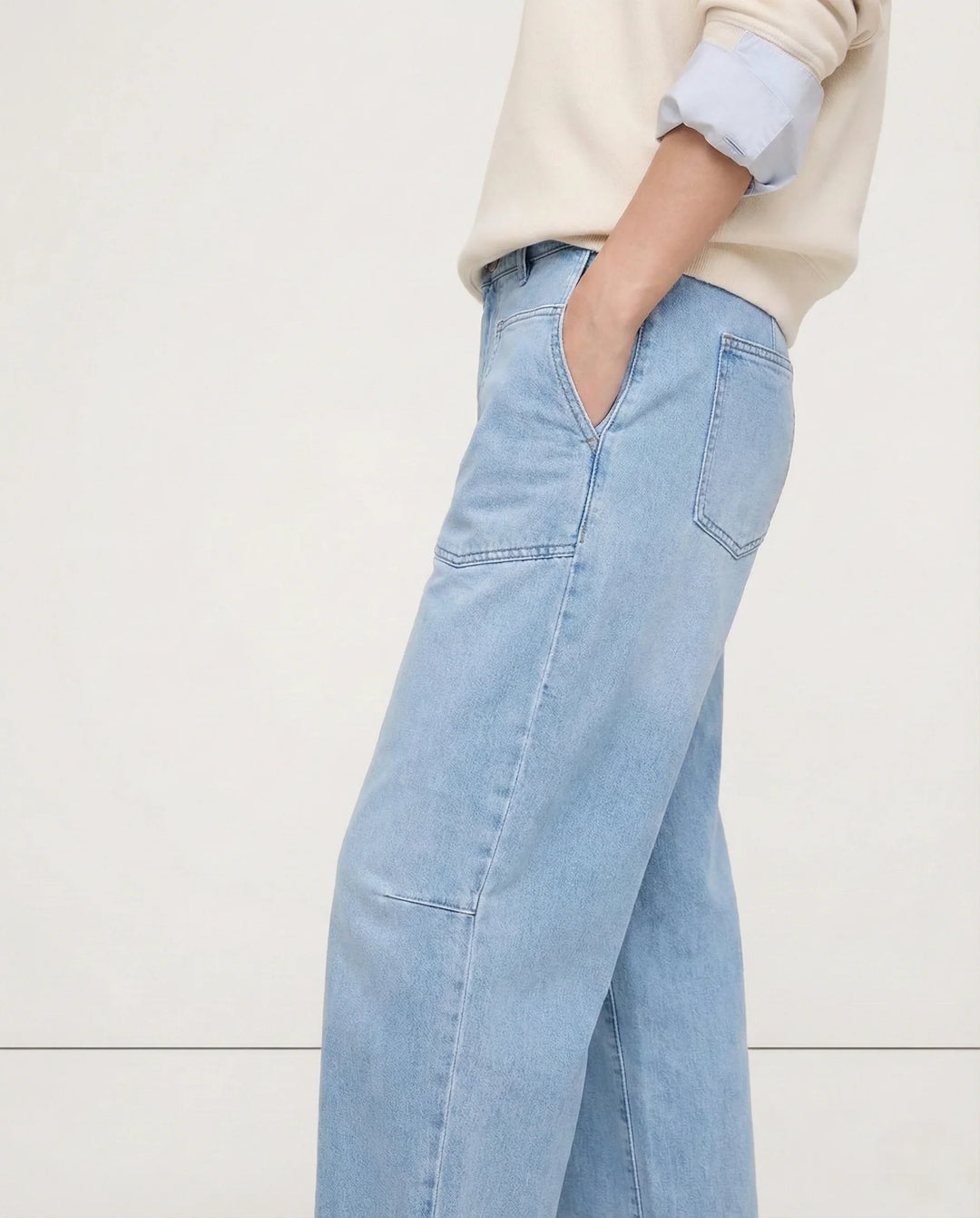 Estelle | Utilitarian Mid Rise Cargo Pocket Jeans for Women