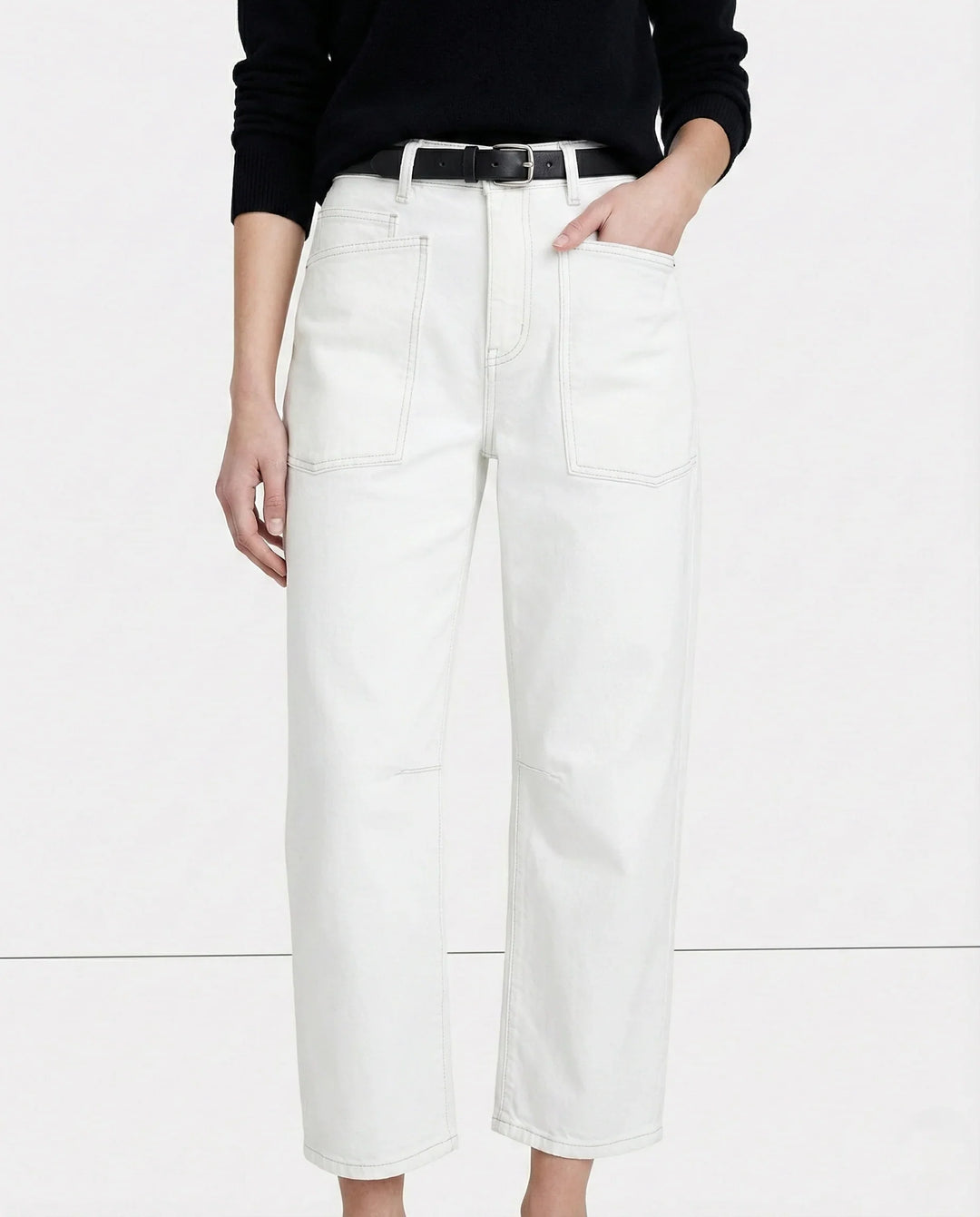 Estelle | Utilitarian Mid Rise Cargo Pocket Jeans for Women