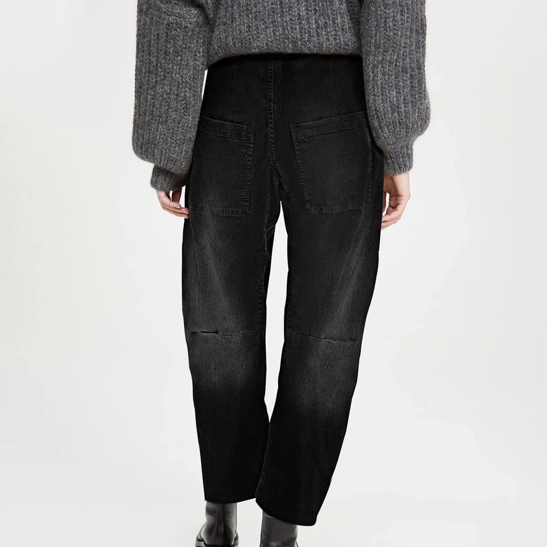 Estelle | Utilitarian Mid Rise Cargo Pocket Jeans for Women
