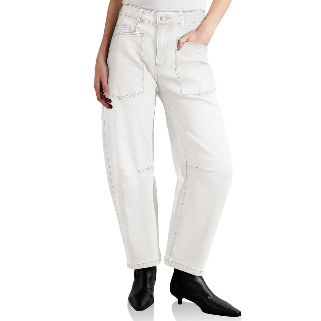 Estelle | Utilitarian Mid Rise Cargo Pocket Jeans for Women