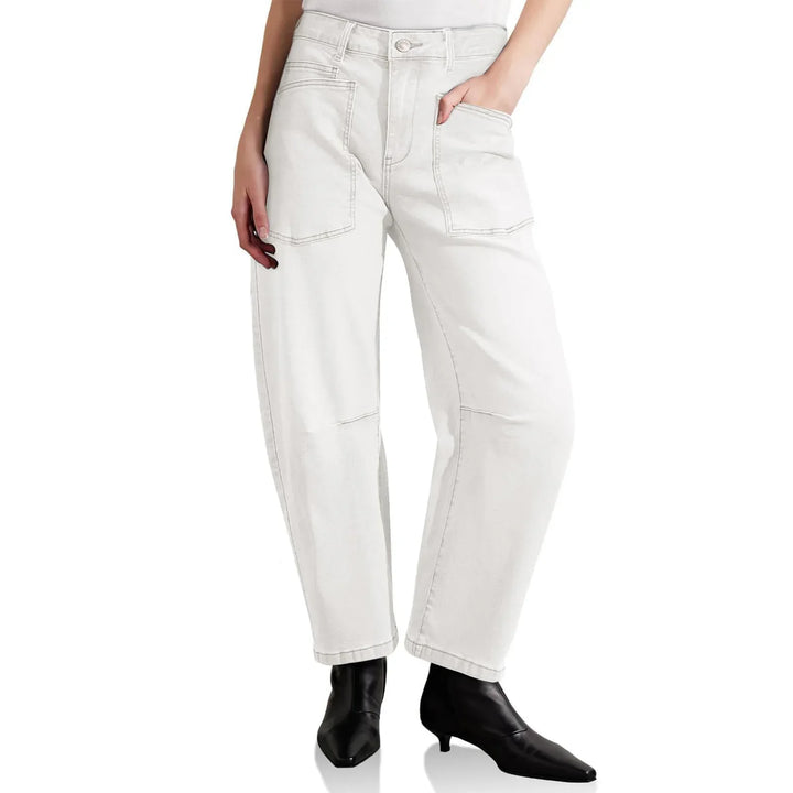 Estelle | Utilitarian Mid Rise Cargo Pocket Jeans for Women