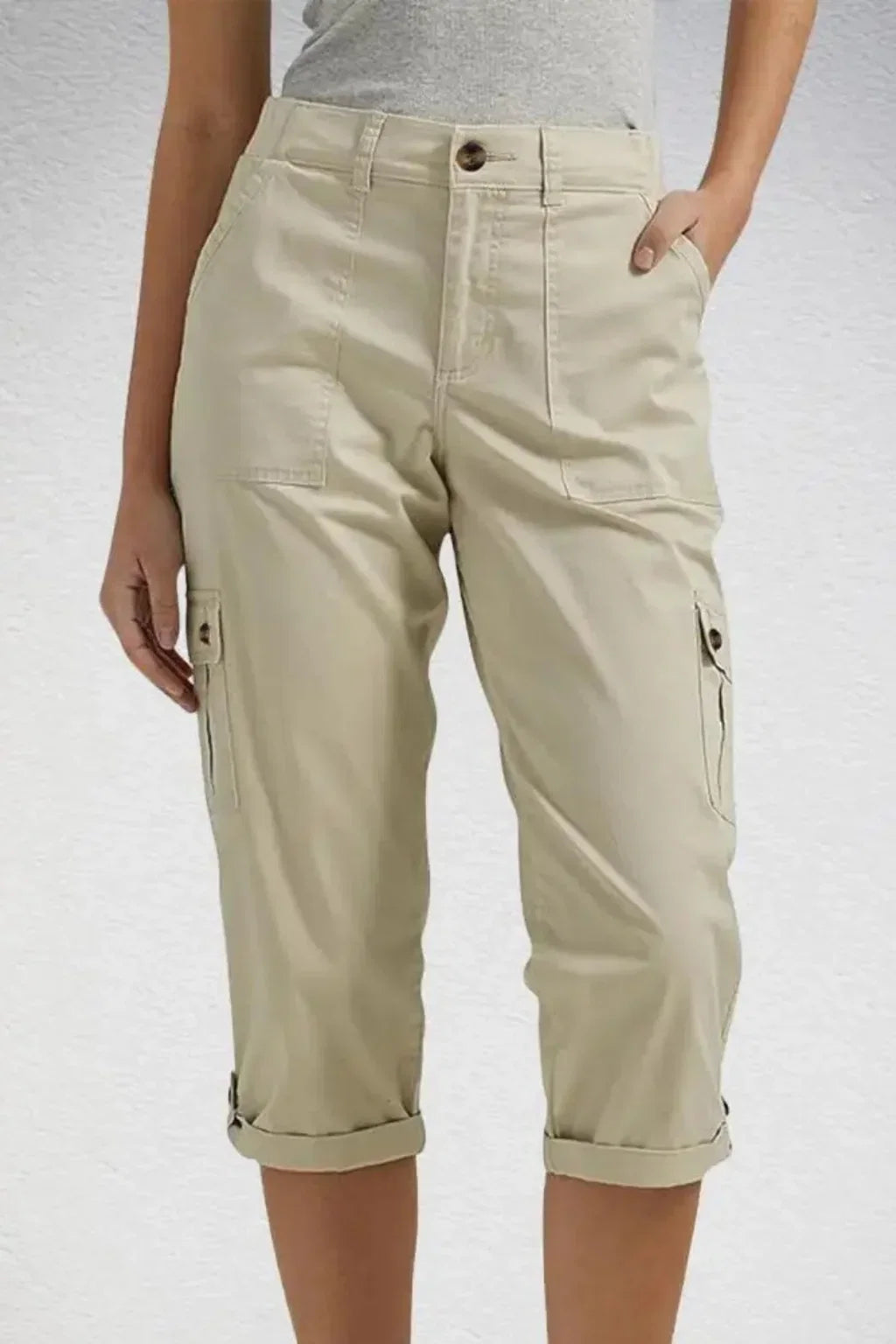 Prudence | Belted Cropped Utility Cargo Pants for Women