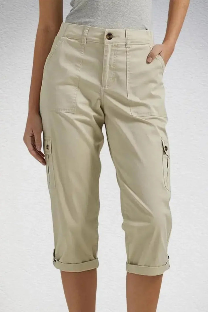 Prudence | Belted Cropped Utility Cargo Pants for Women