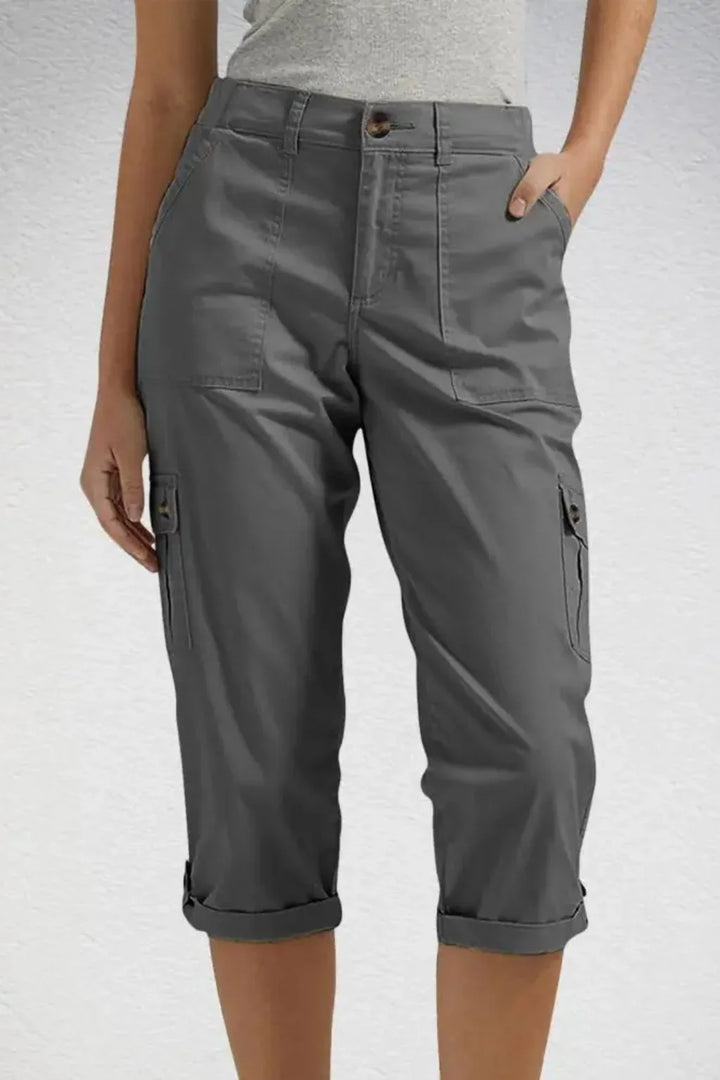 Prudence | Belted Cropped Utility Cargo Pants for Women