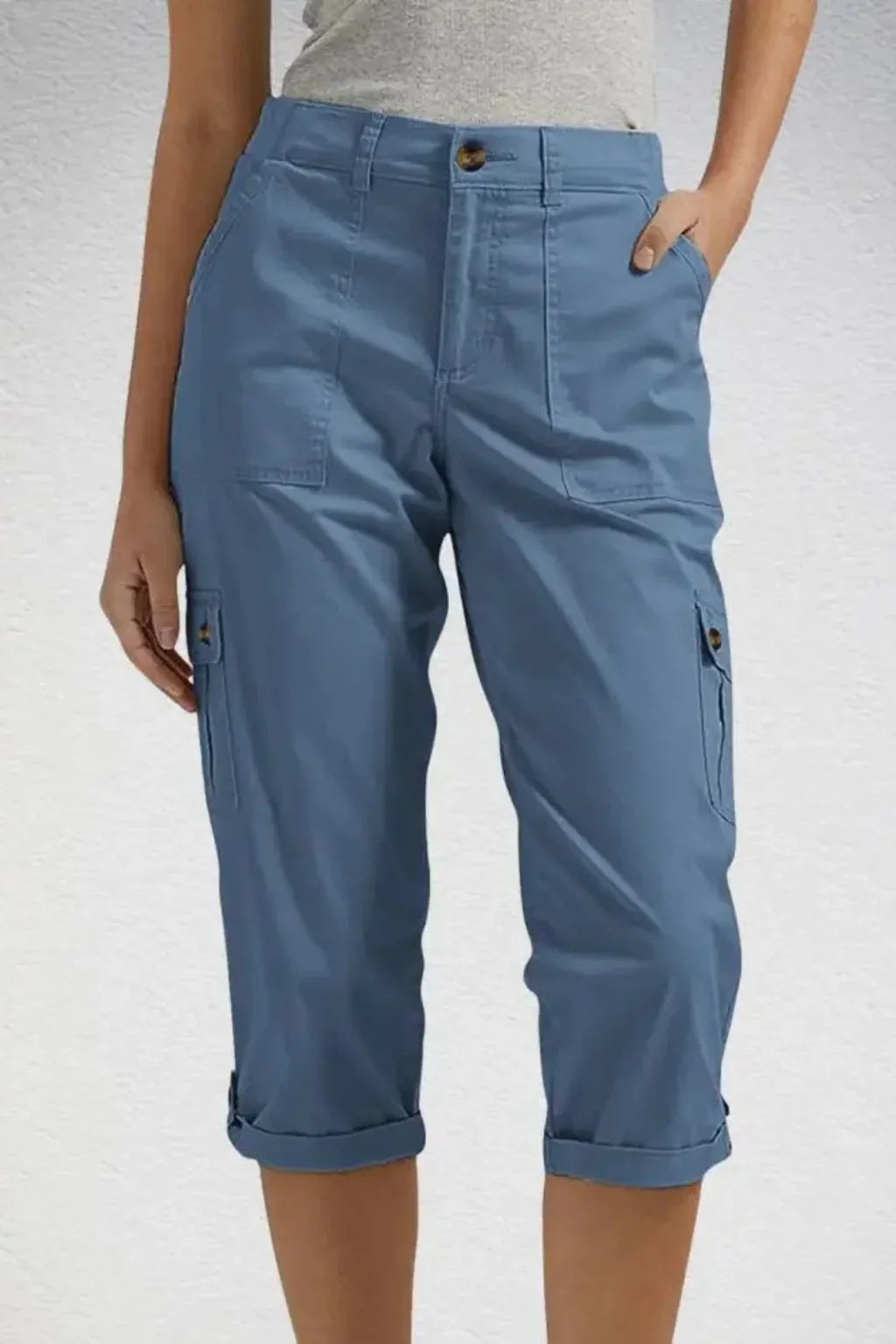 Prudence | Belted Cropped Utility Cargo Pants for Women