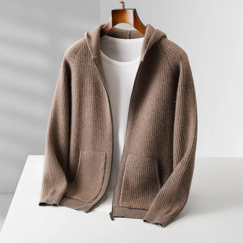 Ava | Swaddled Cashmere Blend Zip Up Hoodie for Women