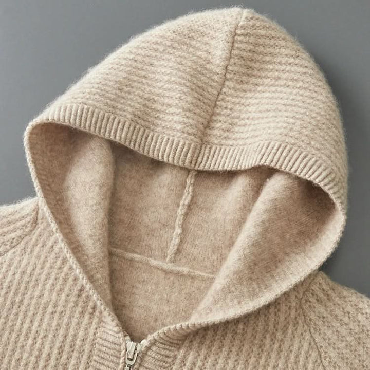 Ava | Swaddled Cashmere Blend Zip Up Hoodie for Women