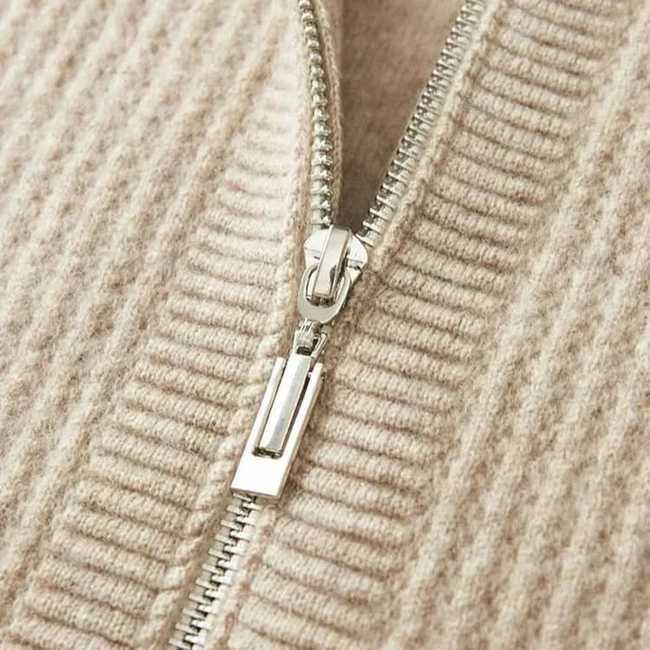 Ava | Swaddled Cashmere Blend Zip Up Hoodie for Women