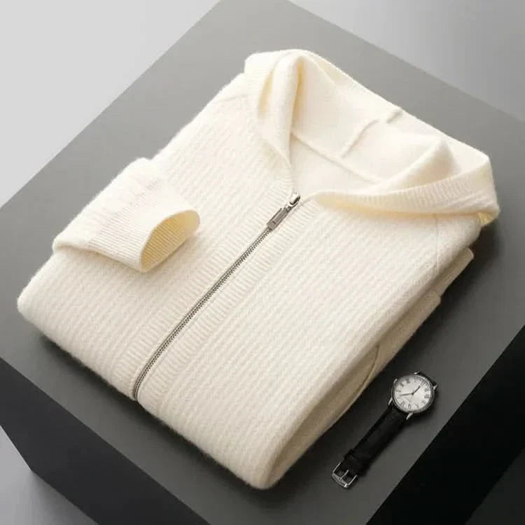 Ava | Swaddled Cashmere Blend Zip Up Hoodie for Women