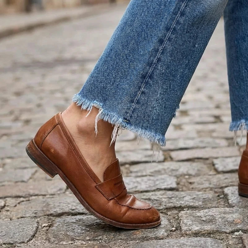 Margaux | Lived-in Button Fly Straight Leg Jeans for Women