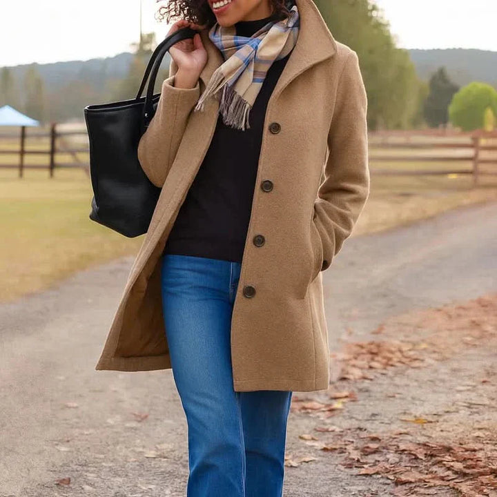 Harriet | Polished Double-Breasted Pea Coat for Women