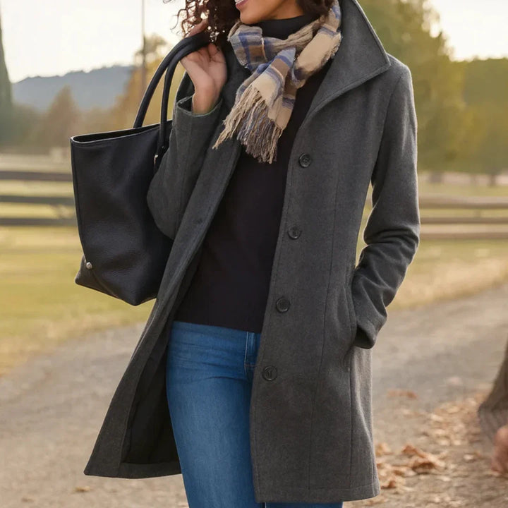 Harriet | Polished Double-Breasted Pea Coat for Women