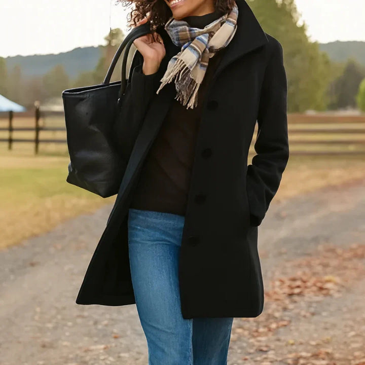 Harriet | Polished Double-Breasted Pea Coat for Women