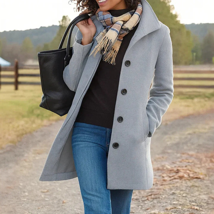 Harriet | Polished Double-Breasted Pea Coat for Women
