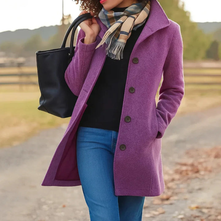 Harriet | Polished Double-Breasted Pea Coat for Women
