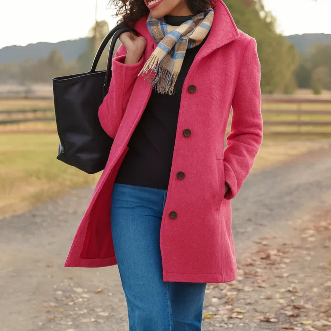 Harriet | Polished Double-Breasted Pea Coat for Women