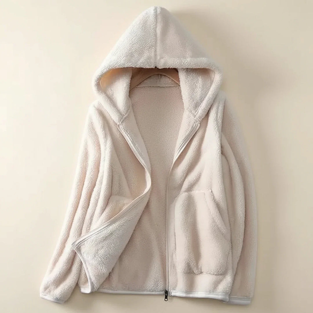 Kayla | Quilted Fleece Zip Up Hoodie for Women
