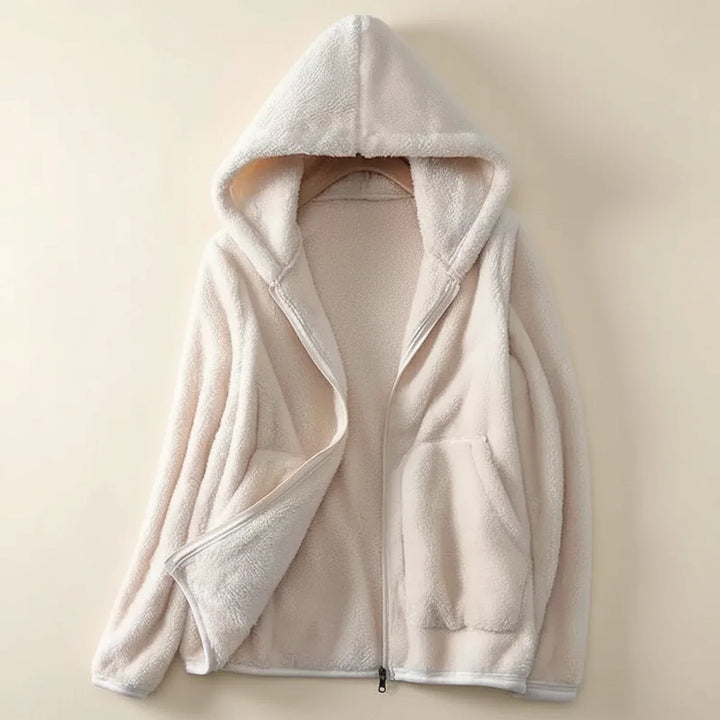 Kayla | Quilted Fleece Zip Up Hoodie for Women