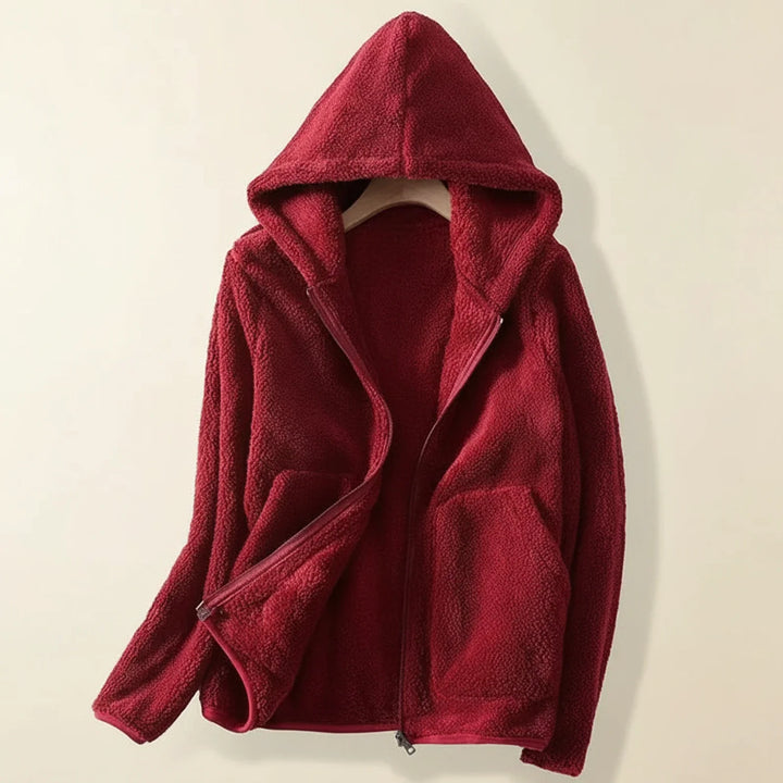 Kayla | Quilted Fleece Zip Up Hoodie for Women