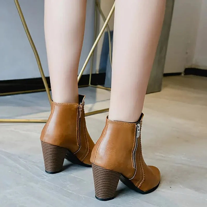 Claudine | Zipped Side Zip Ankle Boots for Women