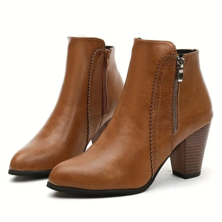 Claudine | Zipped Side Zip Ankle Boots for Women