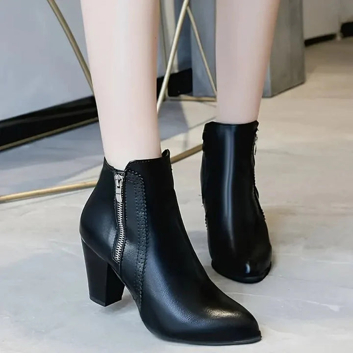 Claudine | Zipped Side Zip Ankle Boots for Women