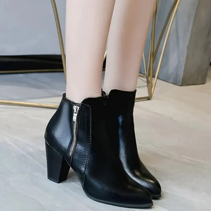 Claudine | Zipped Side Zip Ankle Boots for Women