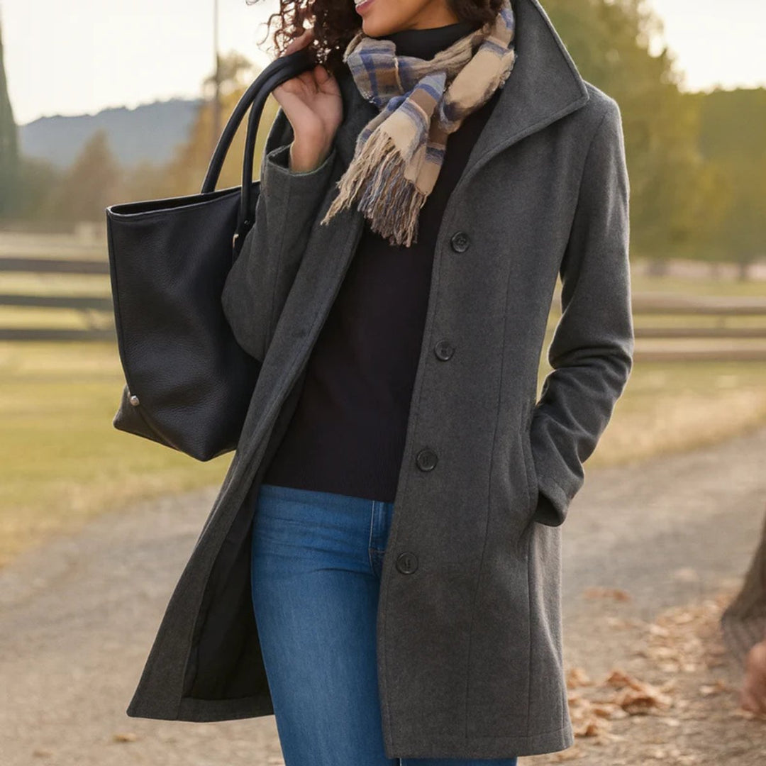 Juliette | Tailored Single-Breasted Wool Coat for Women