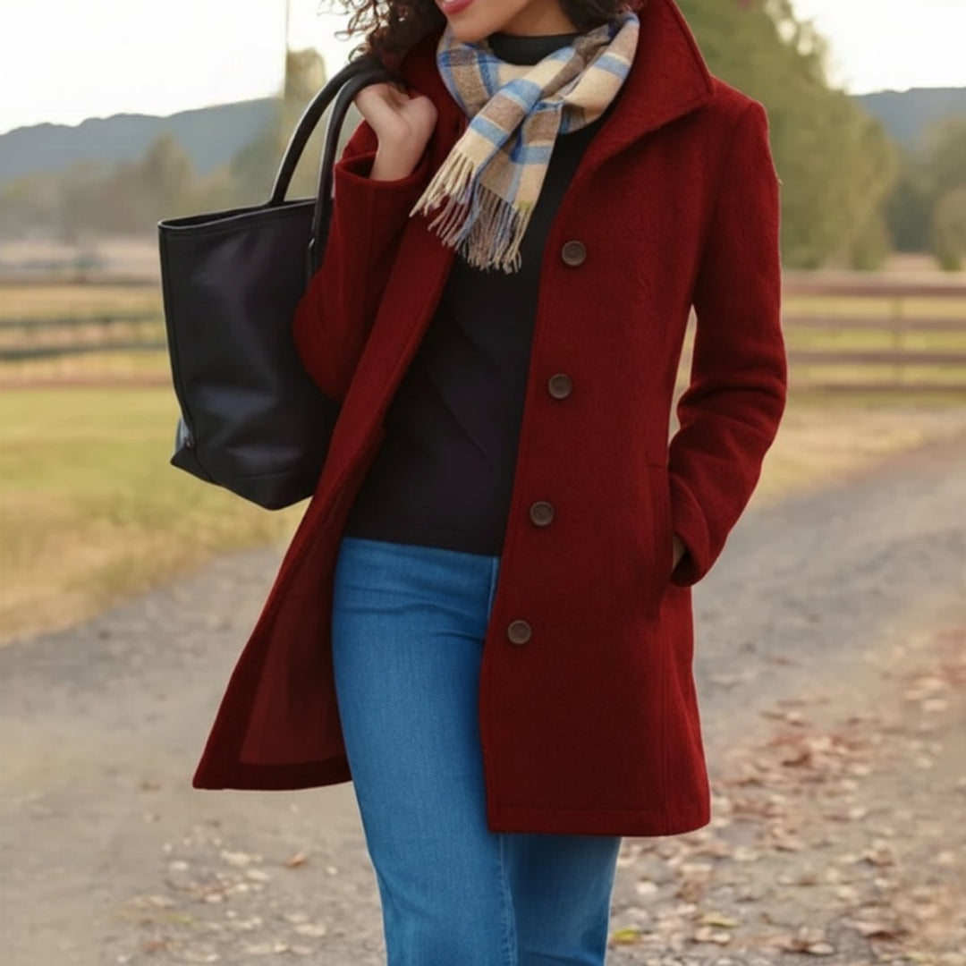 Juliette | Tailored Single-Breasted Wool Coat for Women