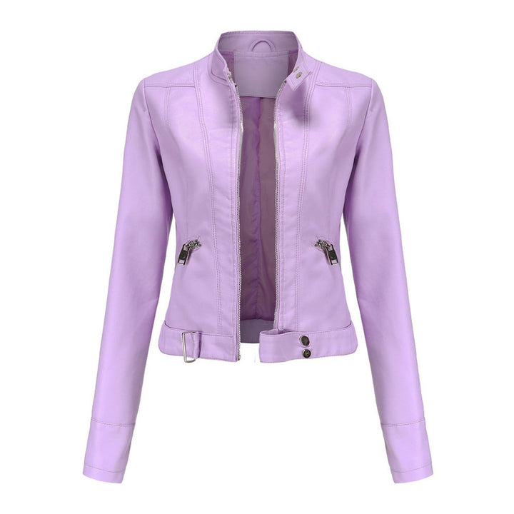 Women's Cropped Faux Leather Jacket