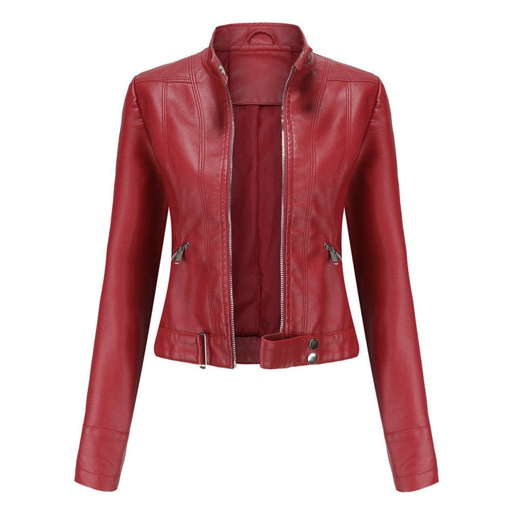 Women's Cropped Faux Leather Jacket