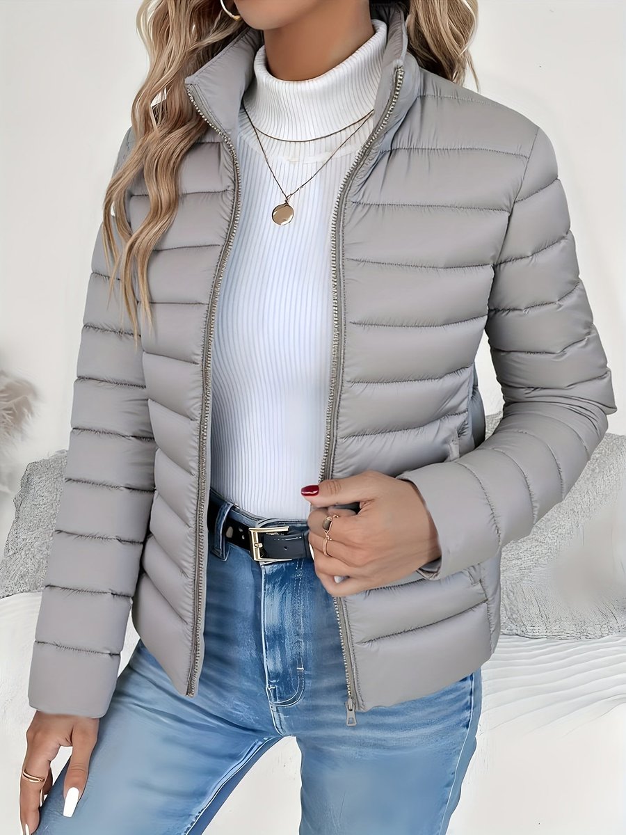 Beatrice | Plush Stand Collar Puffer Coat for Women