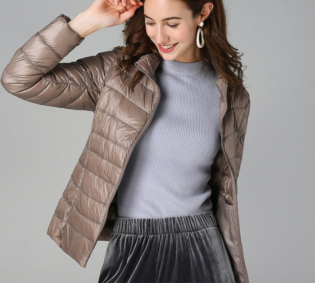 Beatrice | Plush Stand Collar Puffer Coat for Women