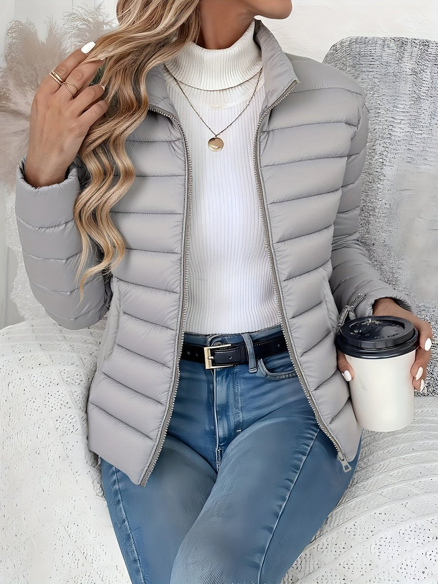 Beatrice | Plush Stand Collar Puffer Coat for Women