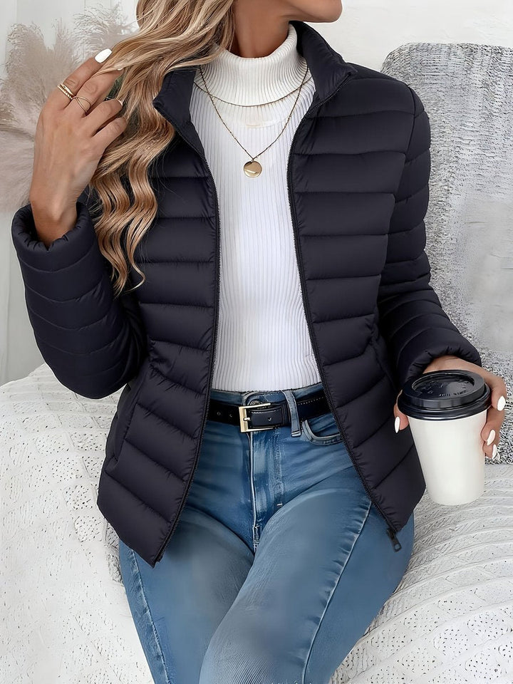Beatrice | Plush Stand Collar Puffer Coat for Women