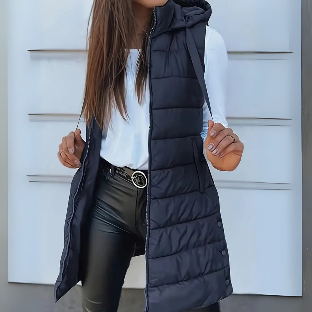 Eloise | Snug Longline Puffer Gilet Body Warmer for Women