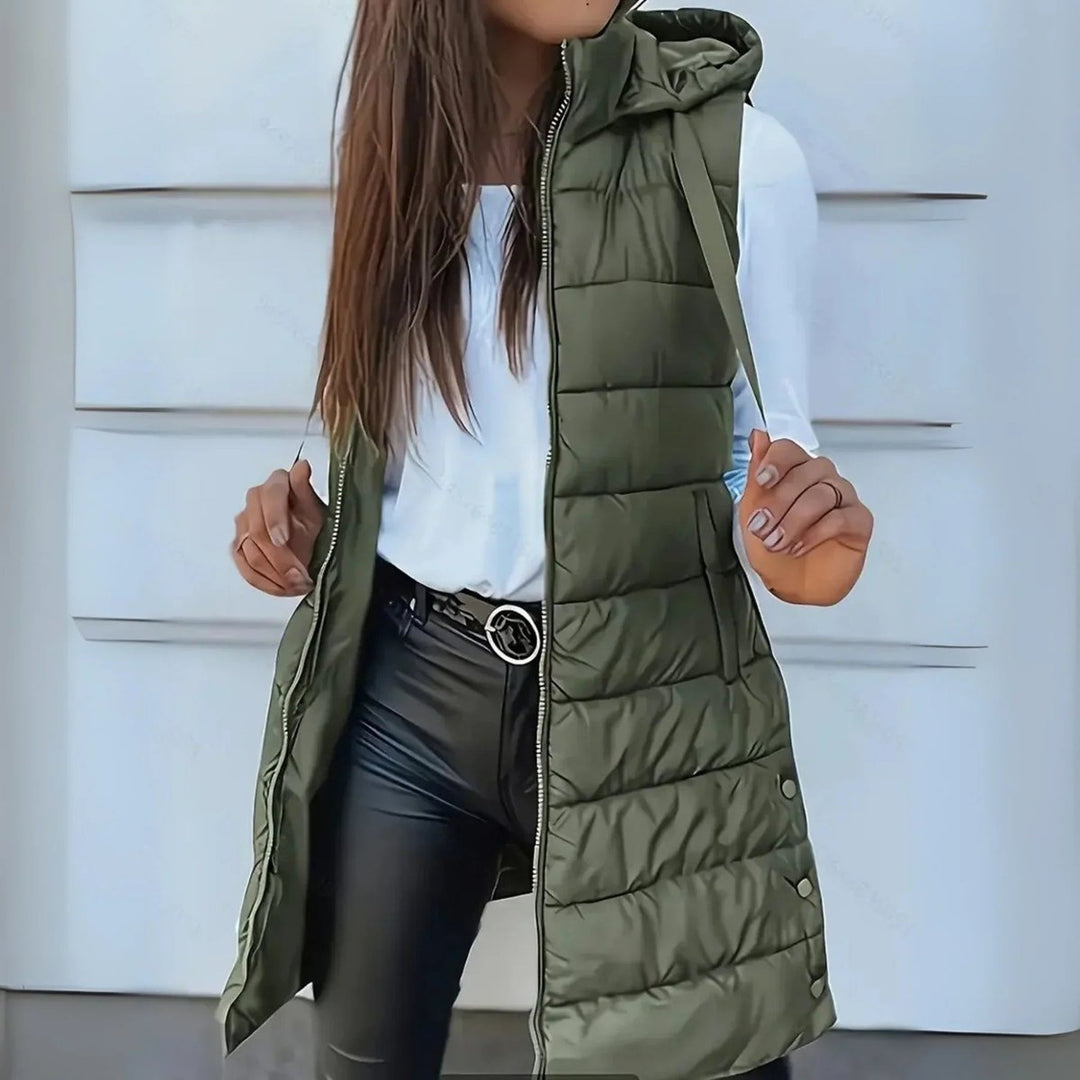 Eloise | Snug Longline Puffer Gilet Body Warmer for Women