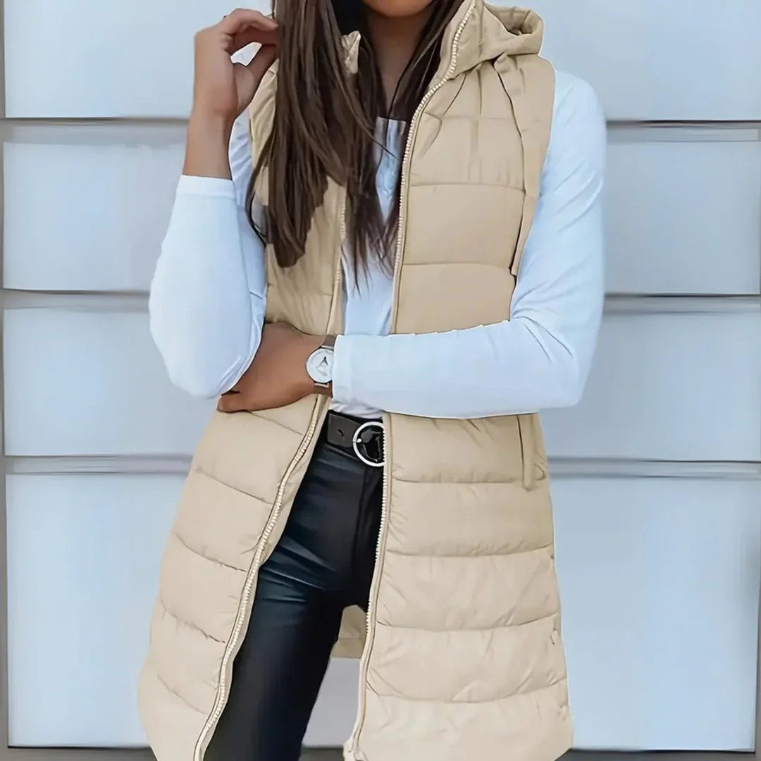 Eloise | Snug Longline Puffer Gilet Body Warmer for Women