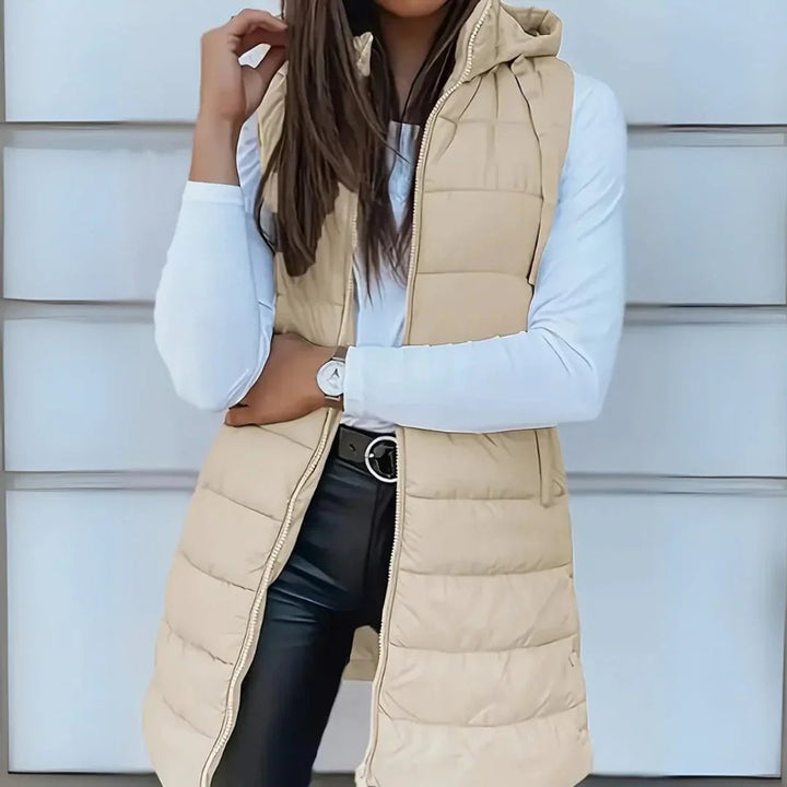 Eloise | Snug Longline Puffer Gilet Body Warmer for Women