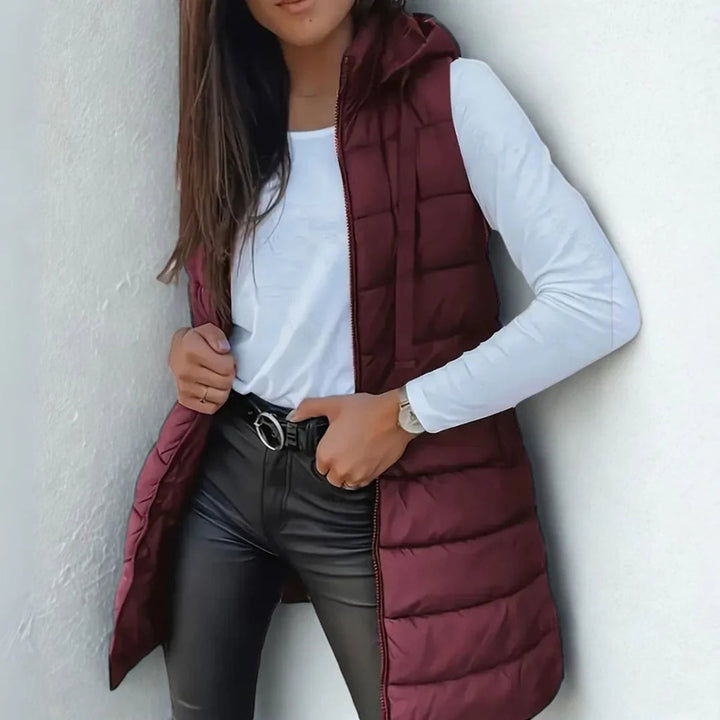 Eloise | Snug Longline Puffer Gilet Body Warmer for Women