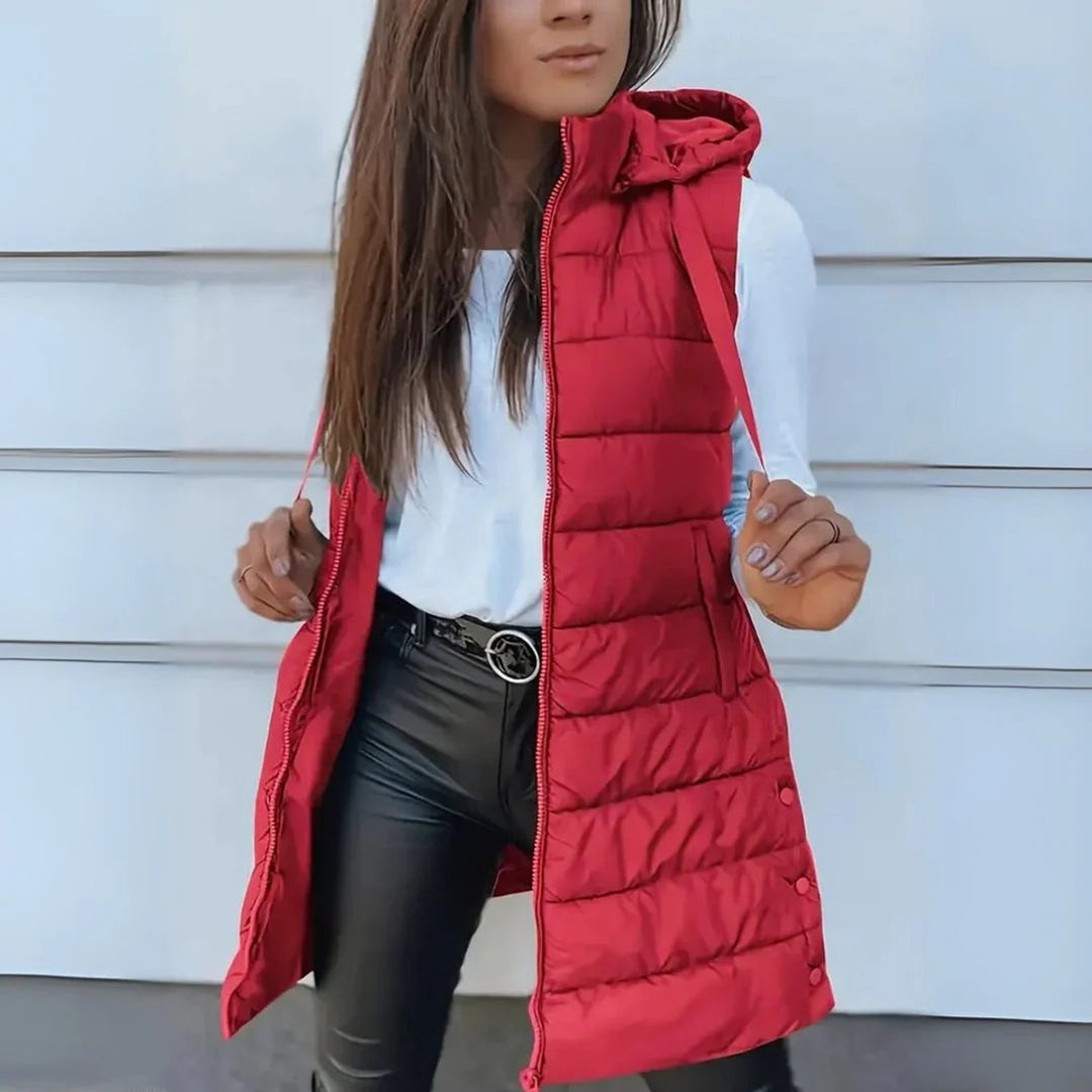 Eloise | Snug Longline Puffer Gilet Body Warmer for Women
