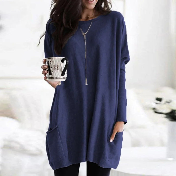 Harriet | Mellow Oversized Long Sleeve Pocket Tunic Top for Women
